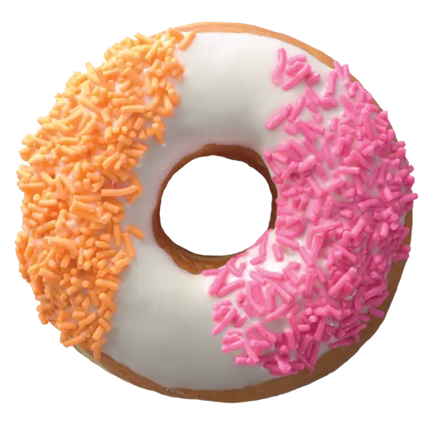 Colorful Frosted Donut with Sprinkles