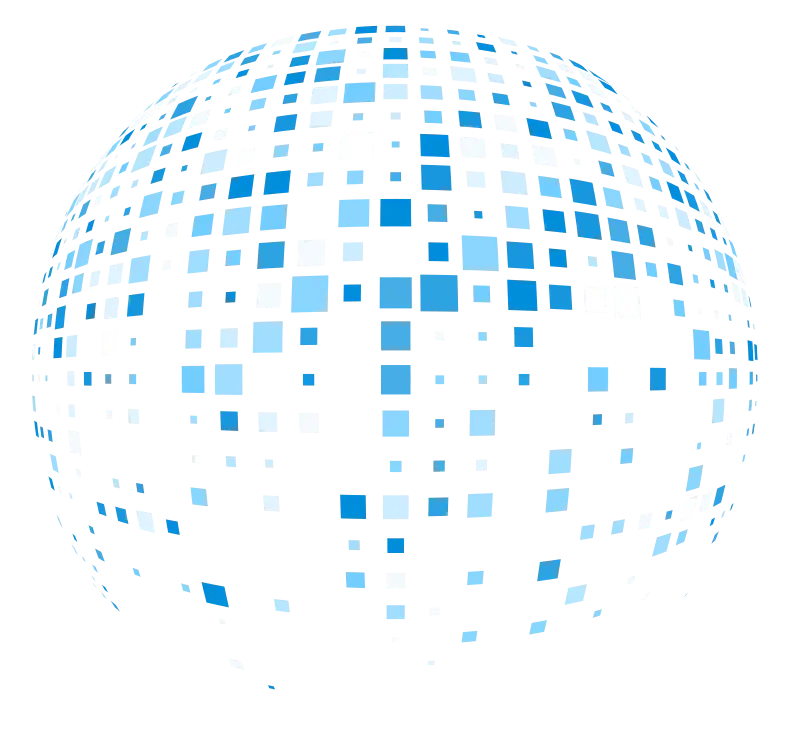 Pixelated Globe Icon Representing Digital Connectivity