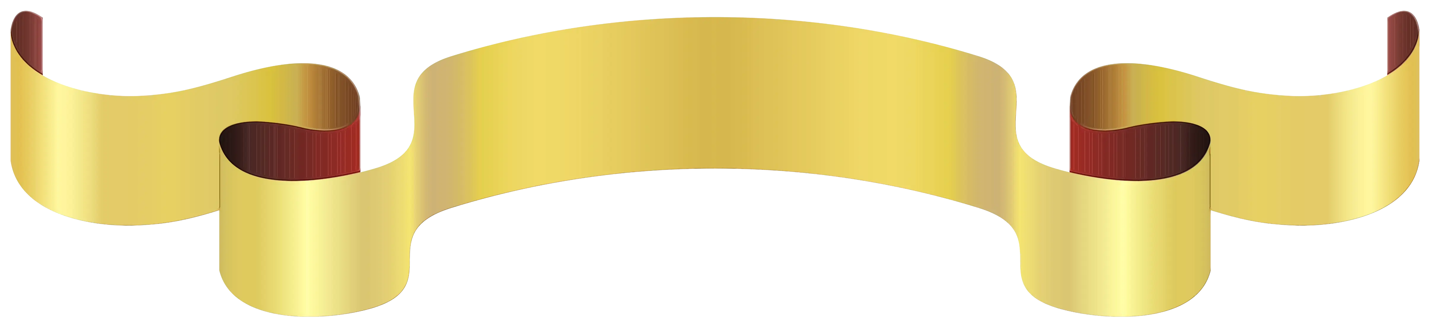 Curved Decorative Golden Ribbon
