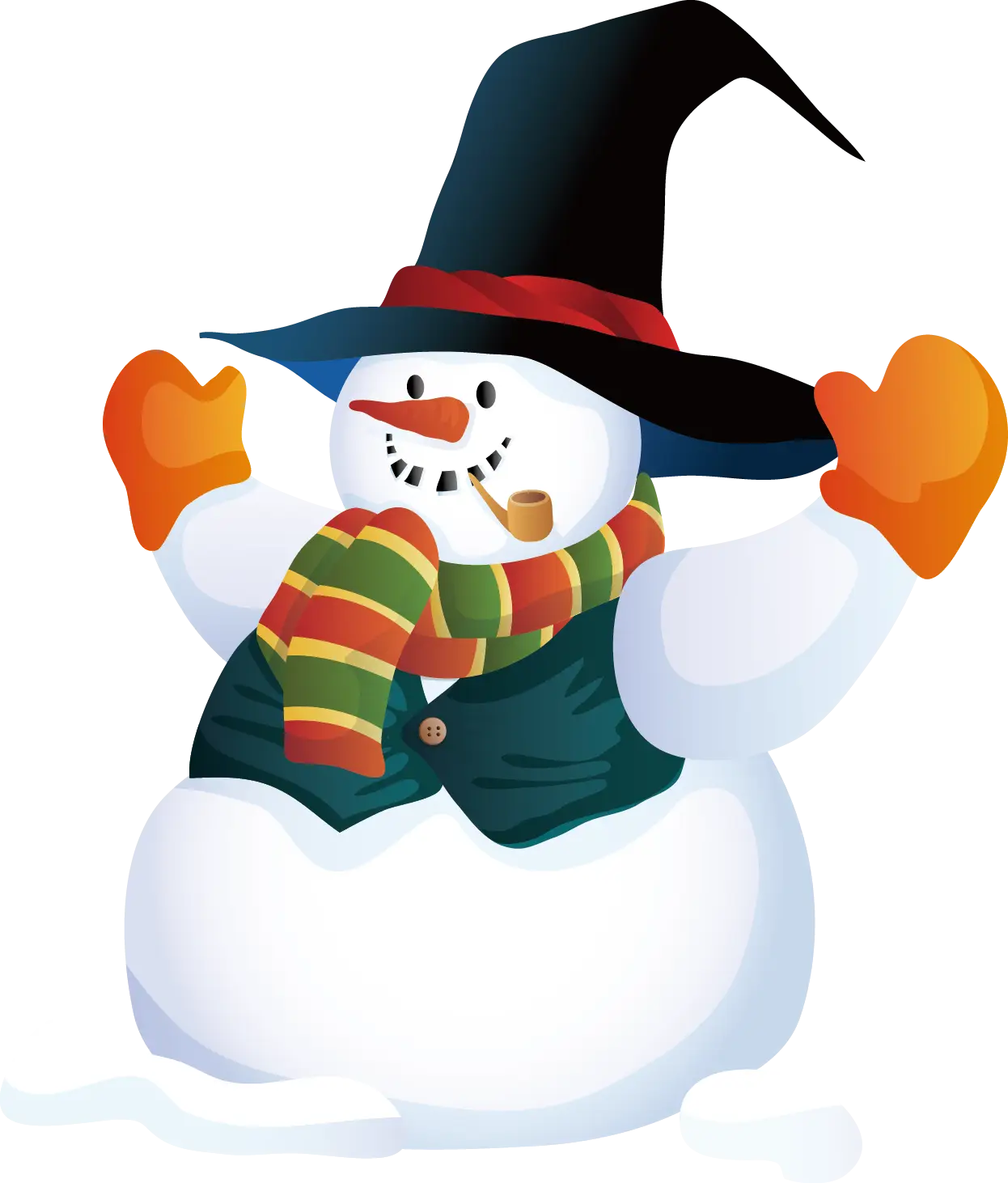 Snowman with Witch Hat for Holiday Fun