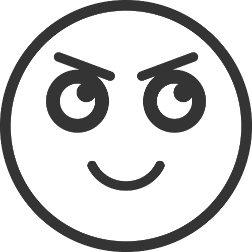 Smirking Face Emoticon Graphic Design