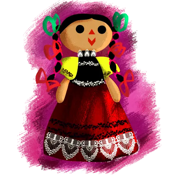 Traditional Doll with Colorful Dress