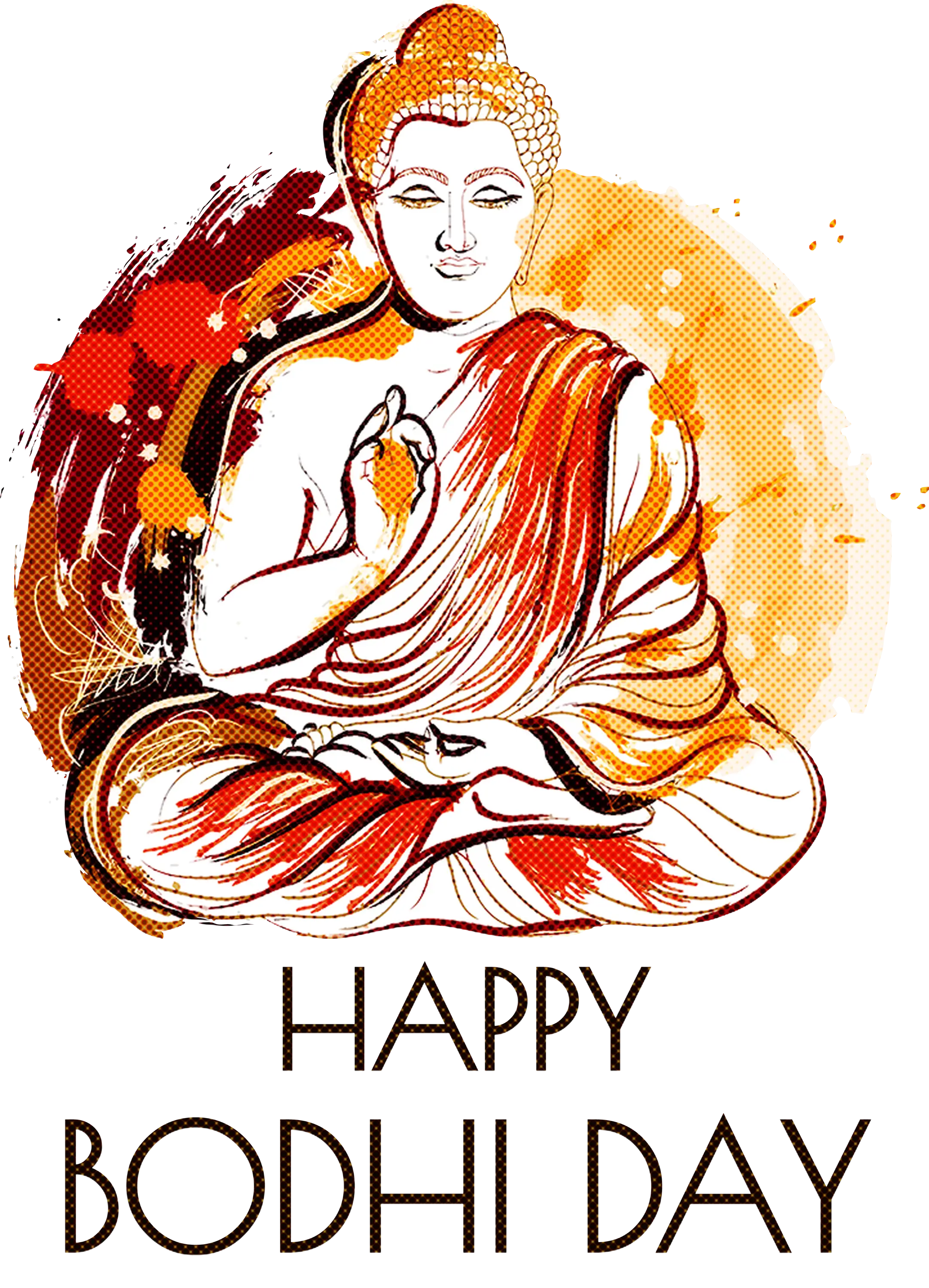 Buddha Illustration for Bodhi Day