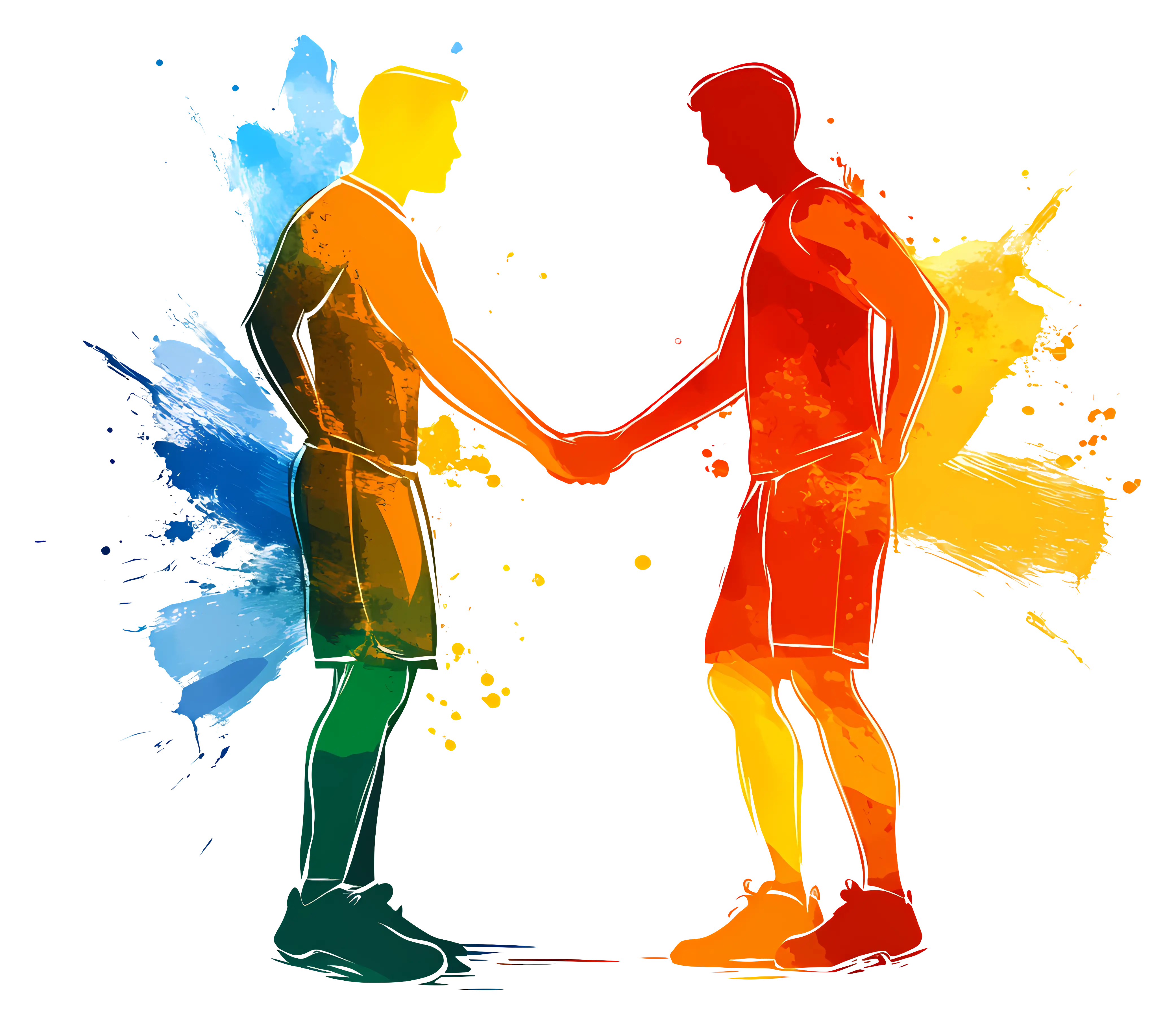 Colorful Shaking Hands