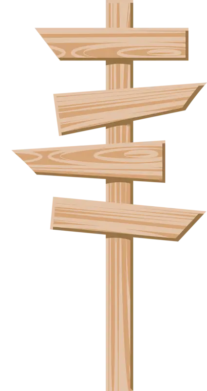 Wooden Signpost for Directions
