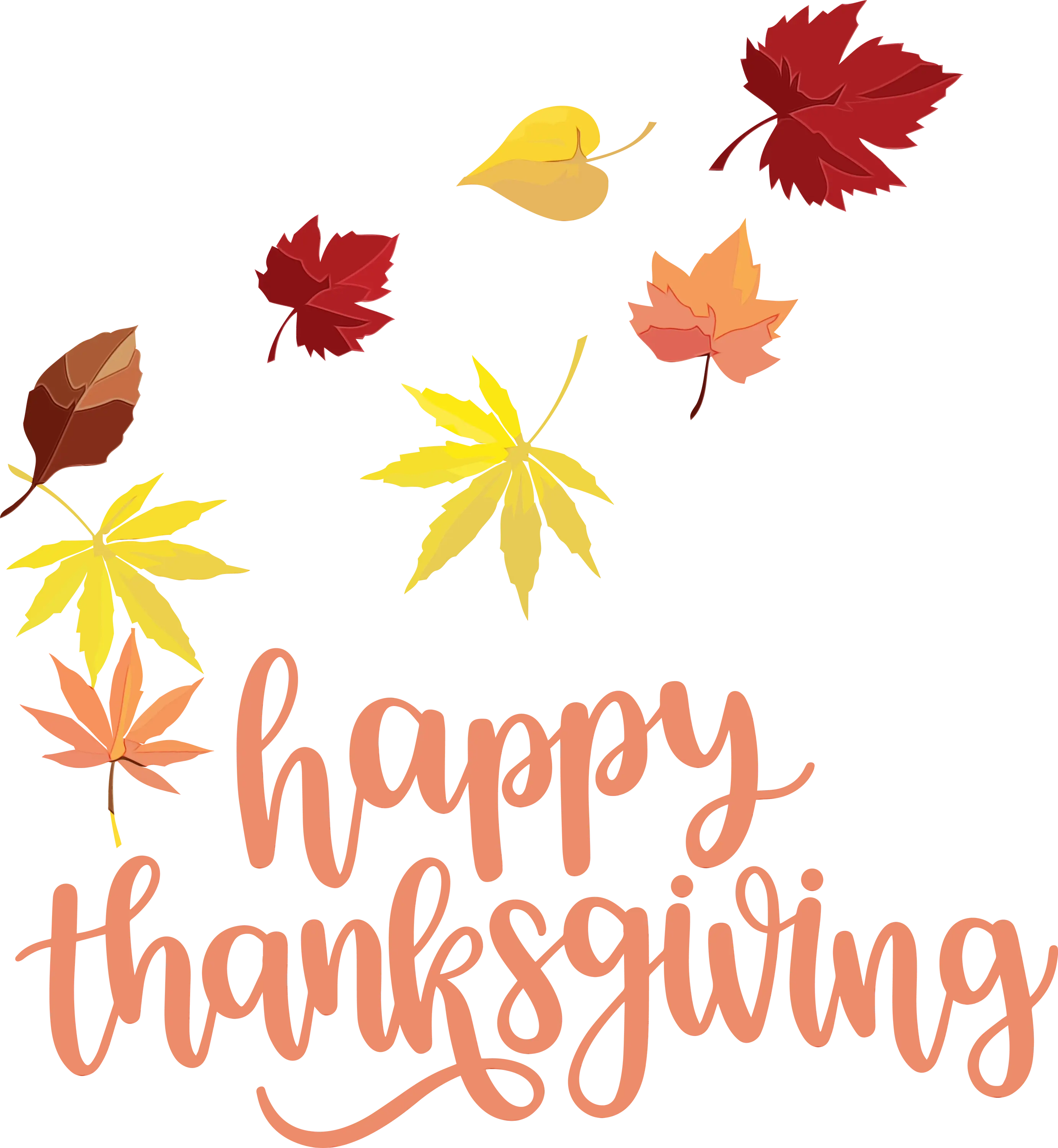 Thanksgiving Greeting with Autumn Leaves
