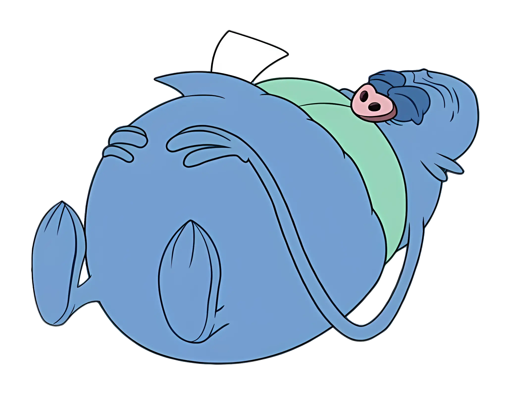 Fat Blue Cat Relaxing