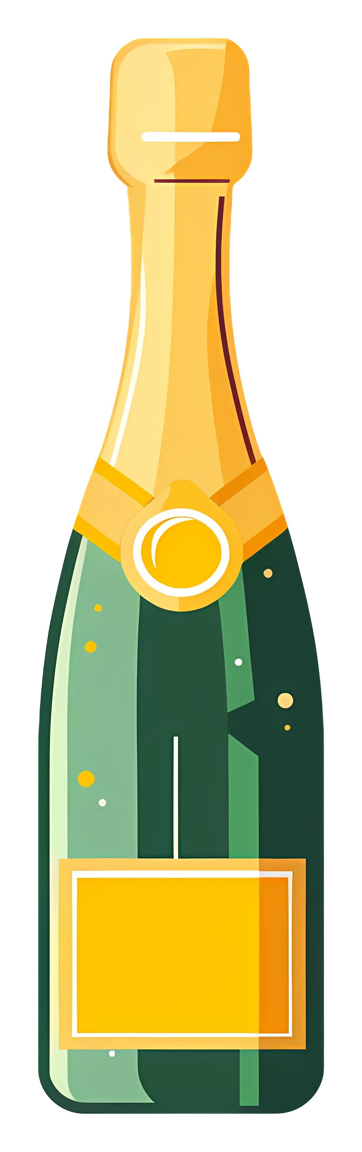 Illustration of a Champagne Bottle for Celebrations