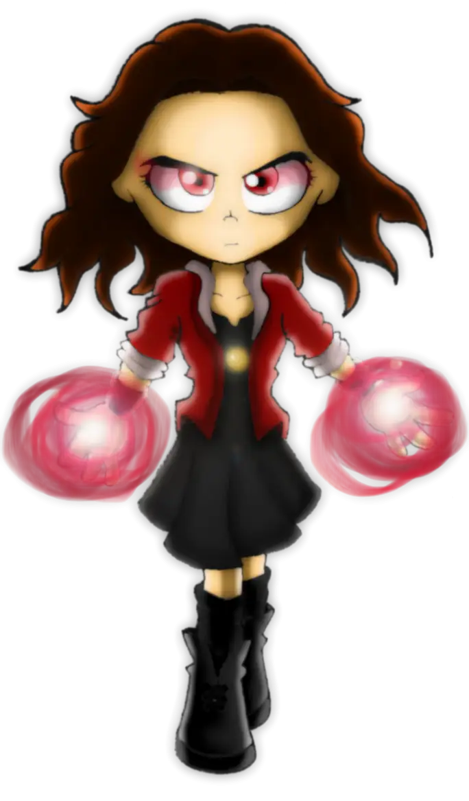 Cartoon Girl with Magic Powers
