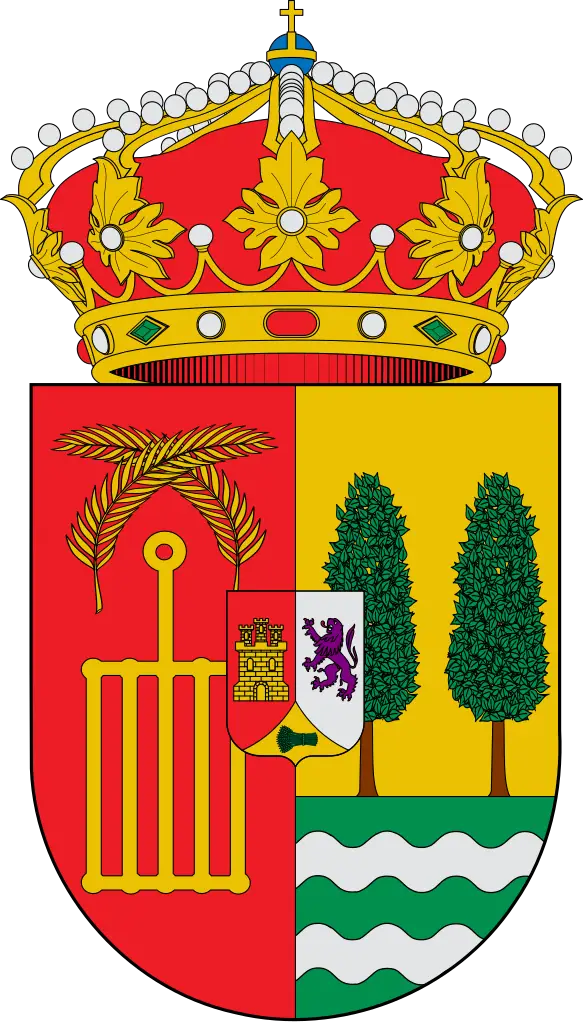 Heraldic Emblem with Crown and Decorative Elements