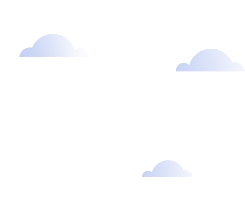 Floating Clouds Illustration with Minimalistic Style