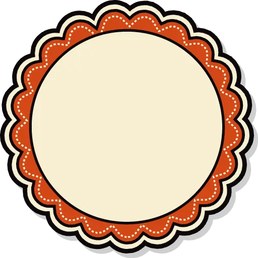 Scalloped Circle Frame