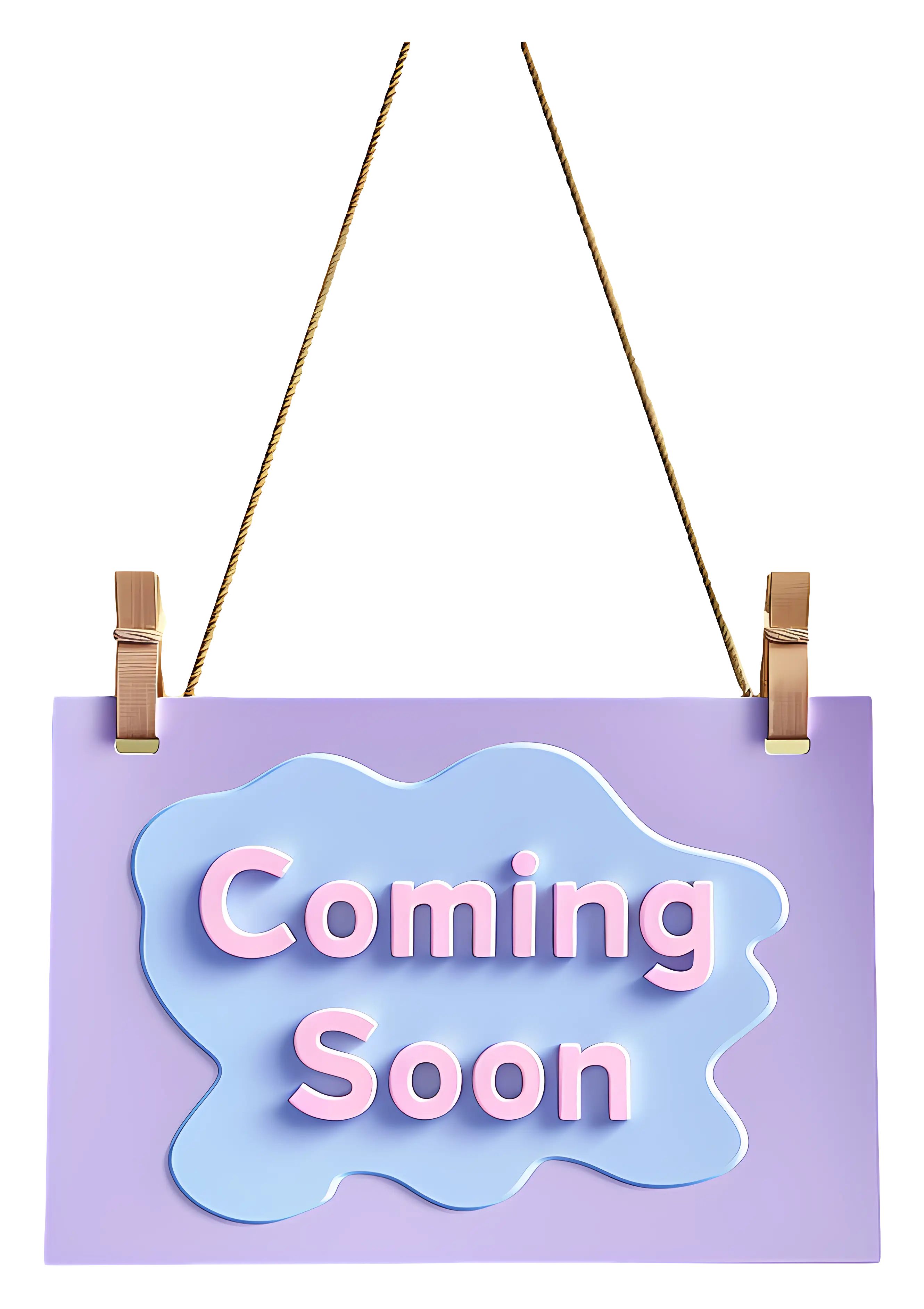 Pastel Coming Soon Sign