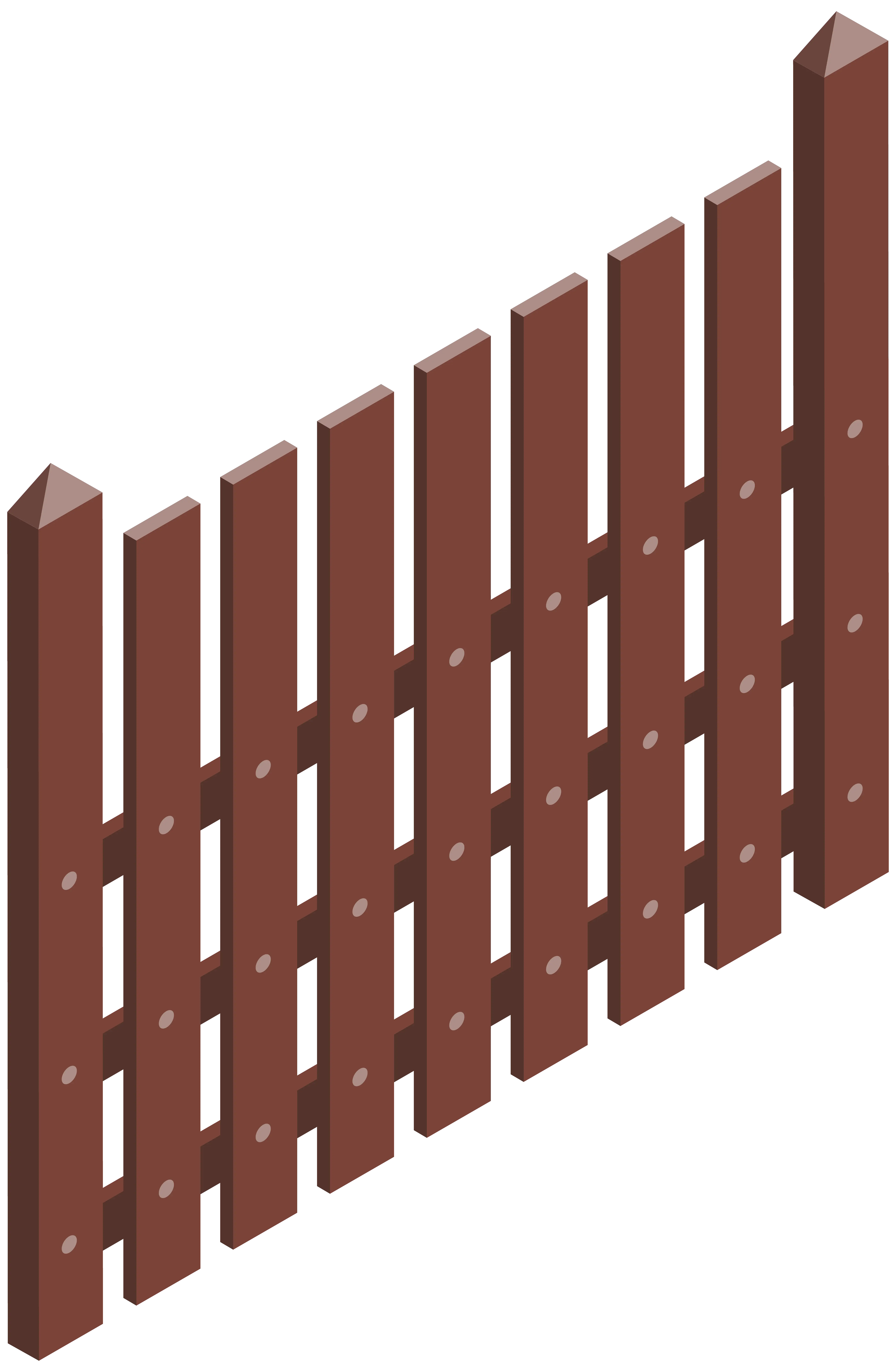 Brown Wooden Fence