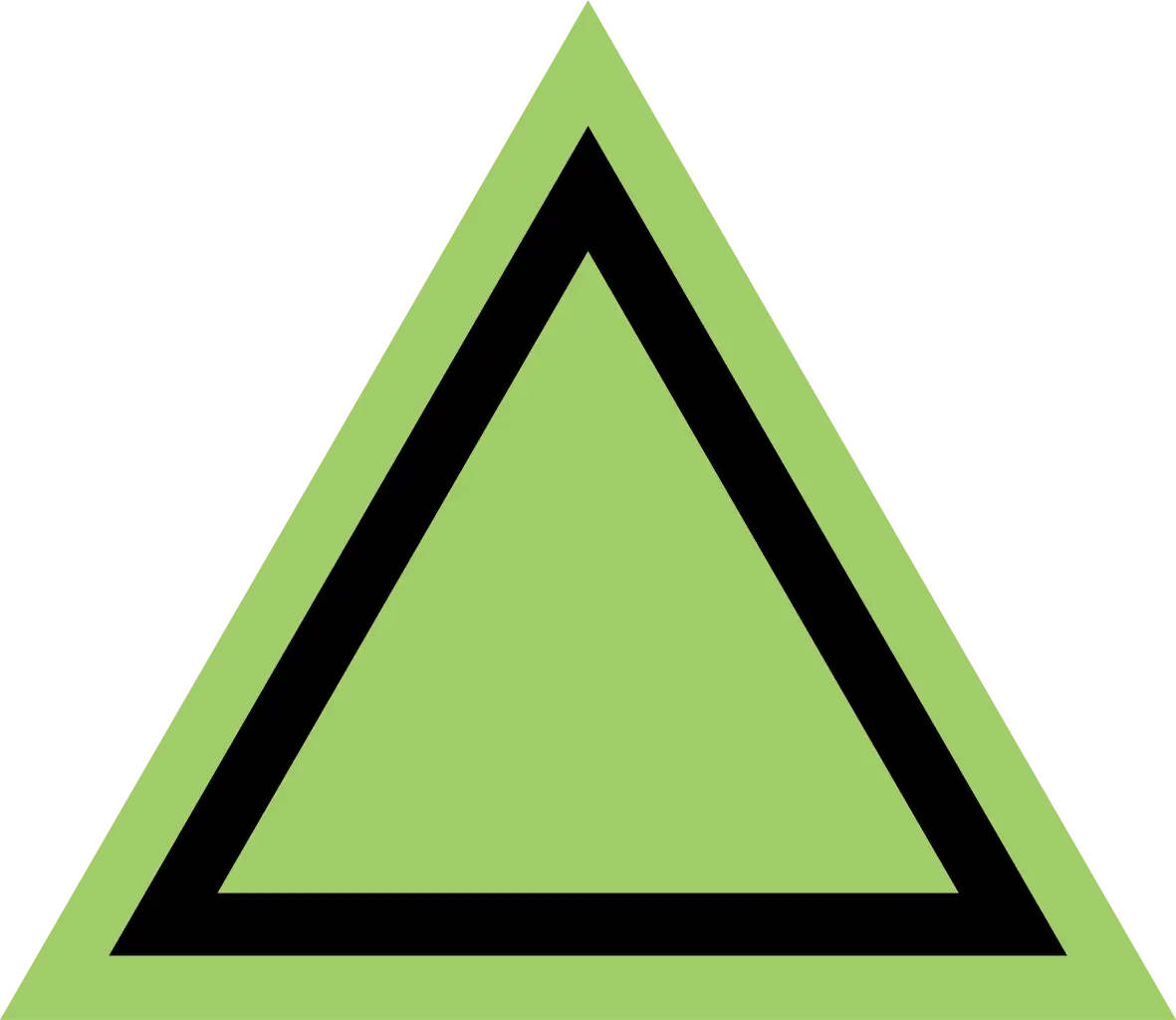 Green Triangle Geometric Shape