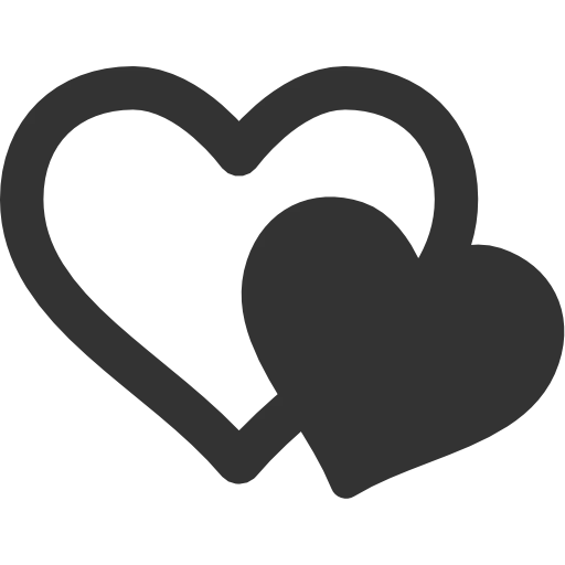 Black Heart Symbols Representing Love