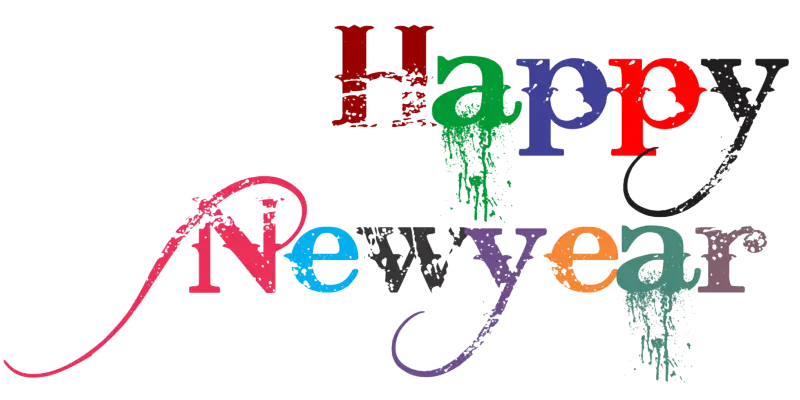 Happy New Year Lettering Design