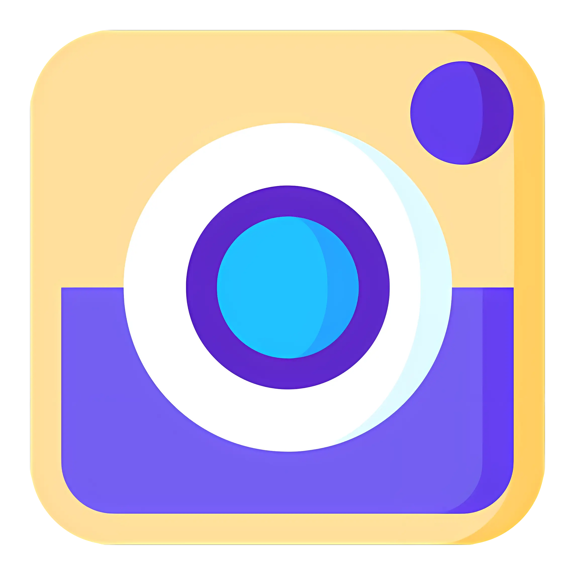 Camera-Inspired Social Media Icon
