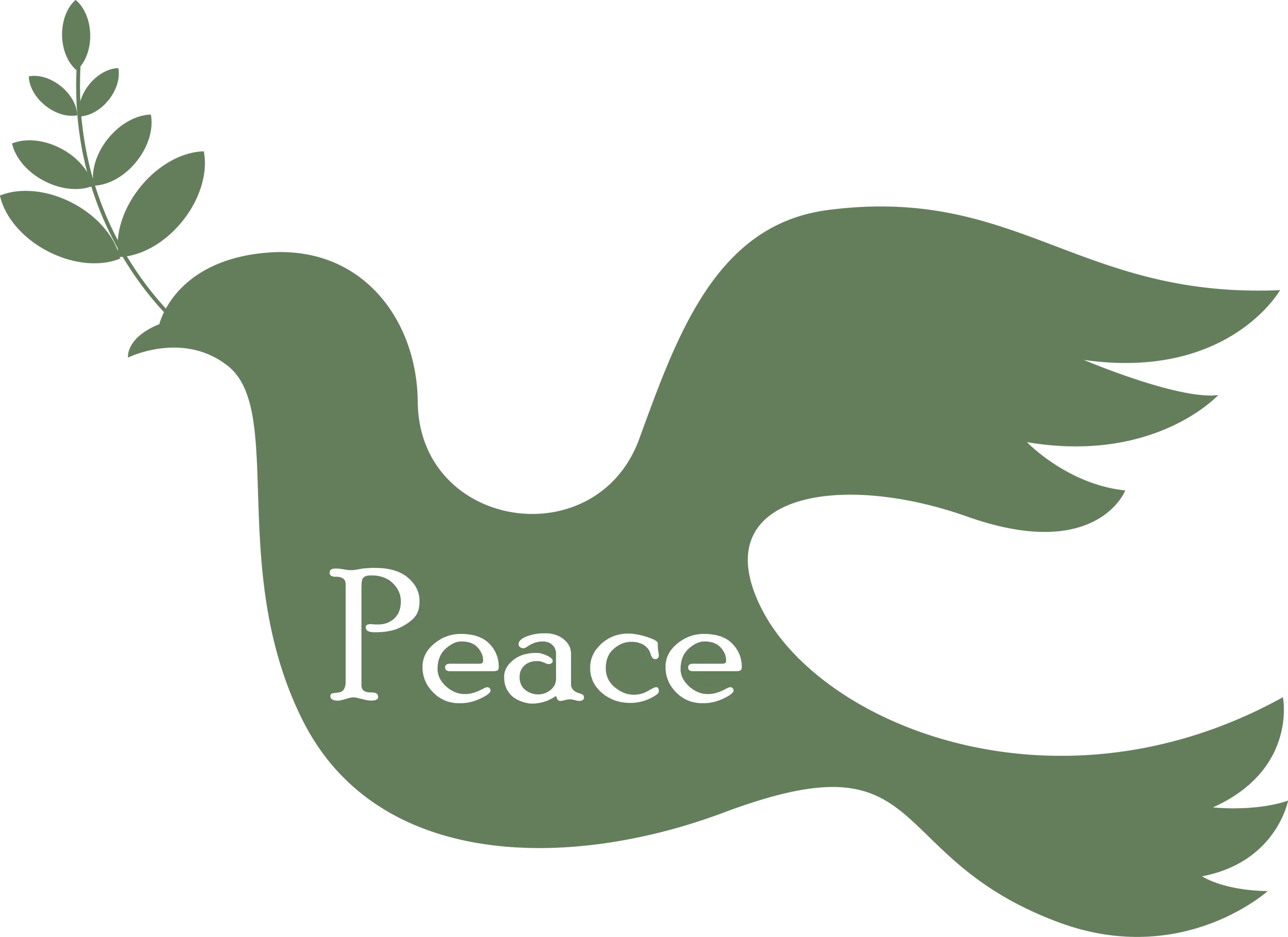Peace Dove Illustration Facing Left