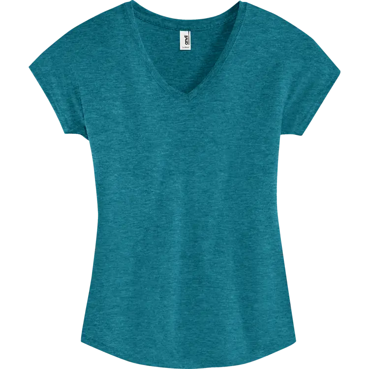Teal Blue V-Neck T-Shirt