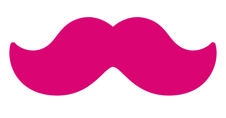 Pink Mustache Icon