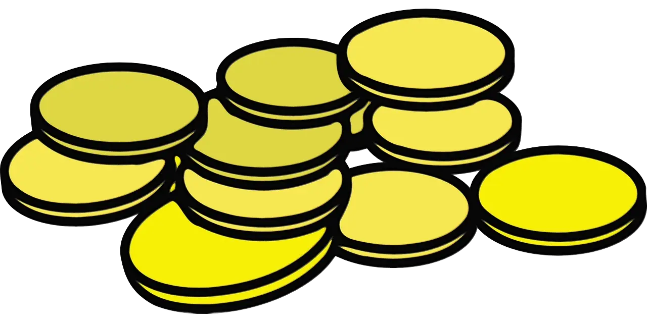 Illustration of a Stack of Gold Coins
