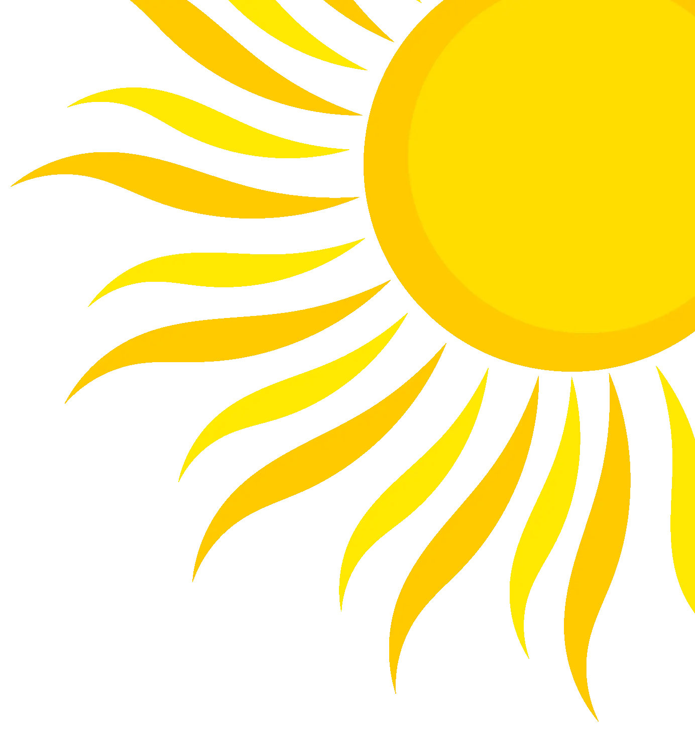 Dynamic Yellow Sun Illustration