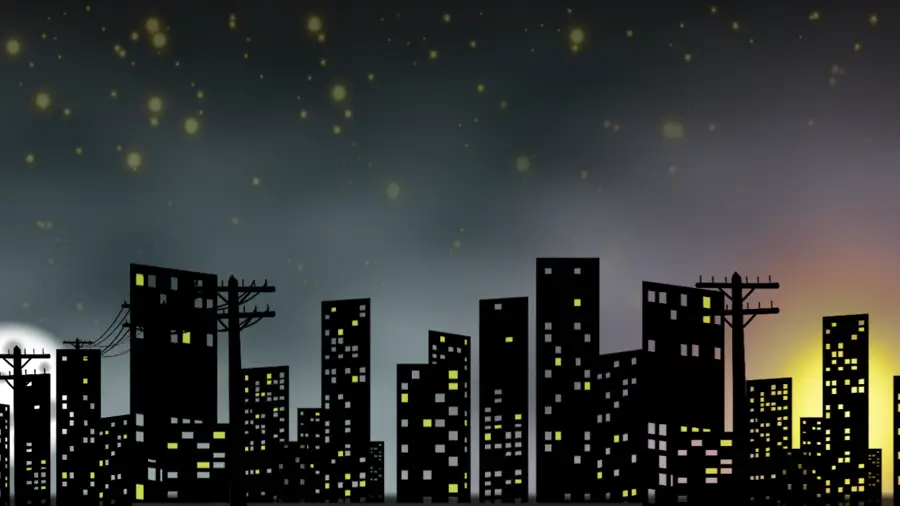 Nighttime City Skyline