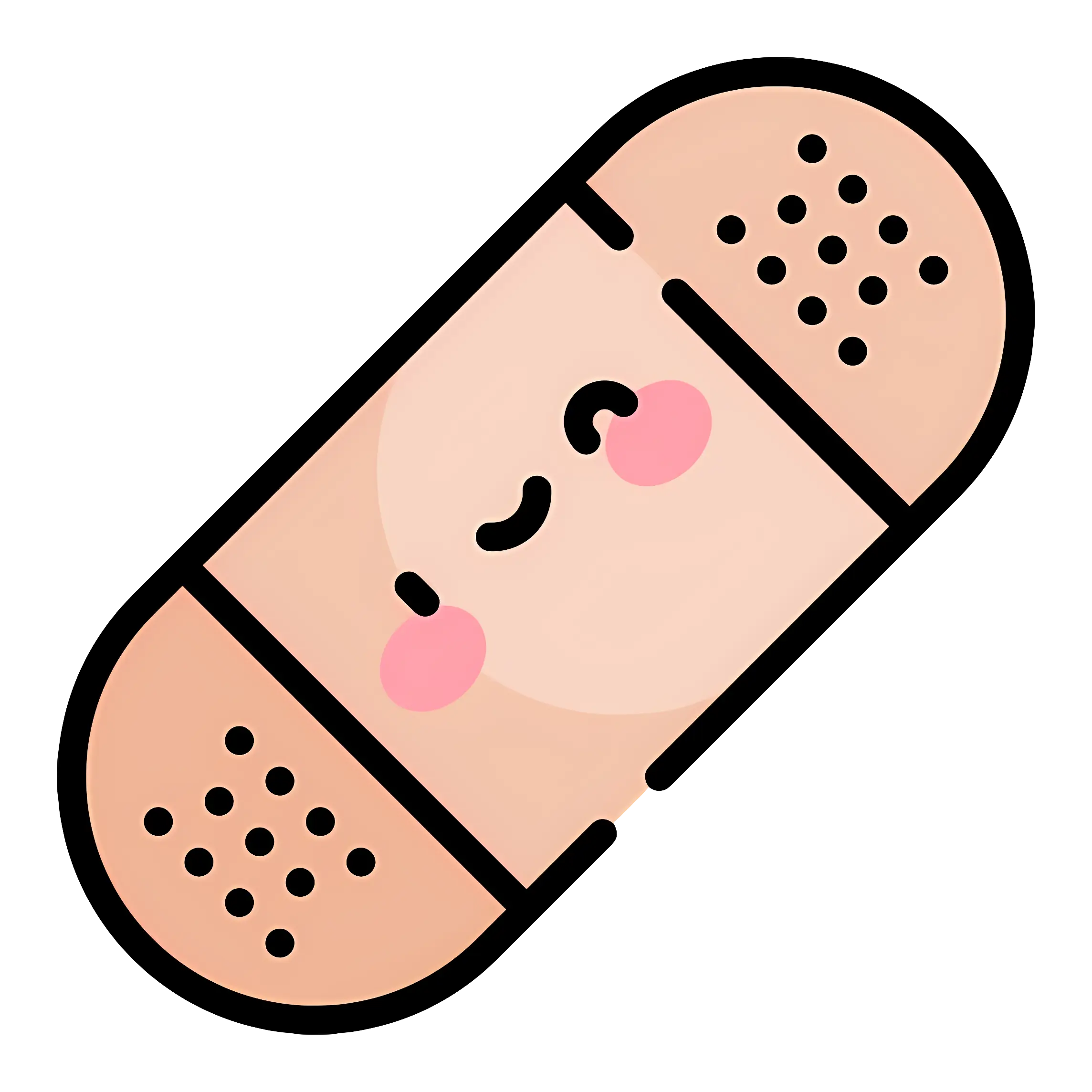 Cute Bandage with Smiling Face