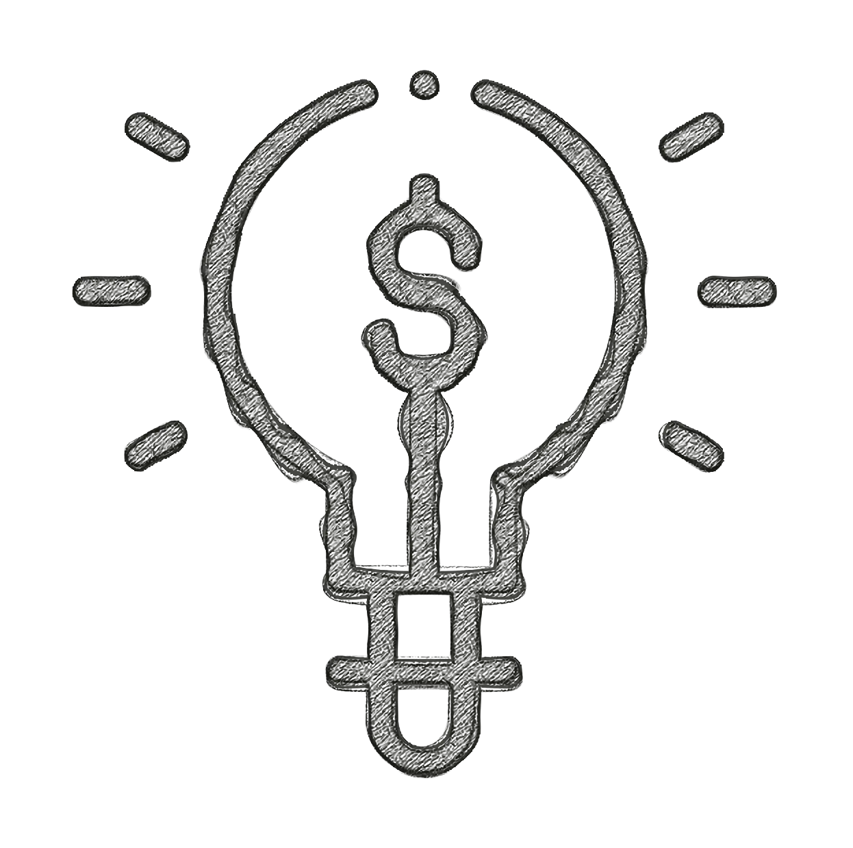 Dollar Symbol Lightbulb Icon