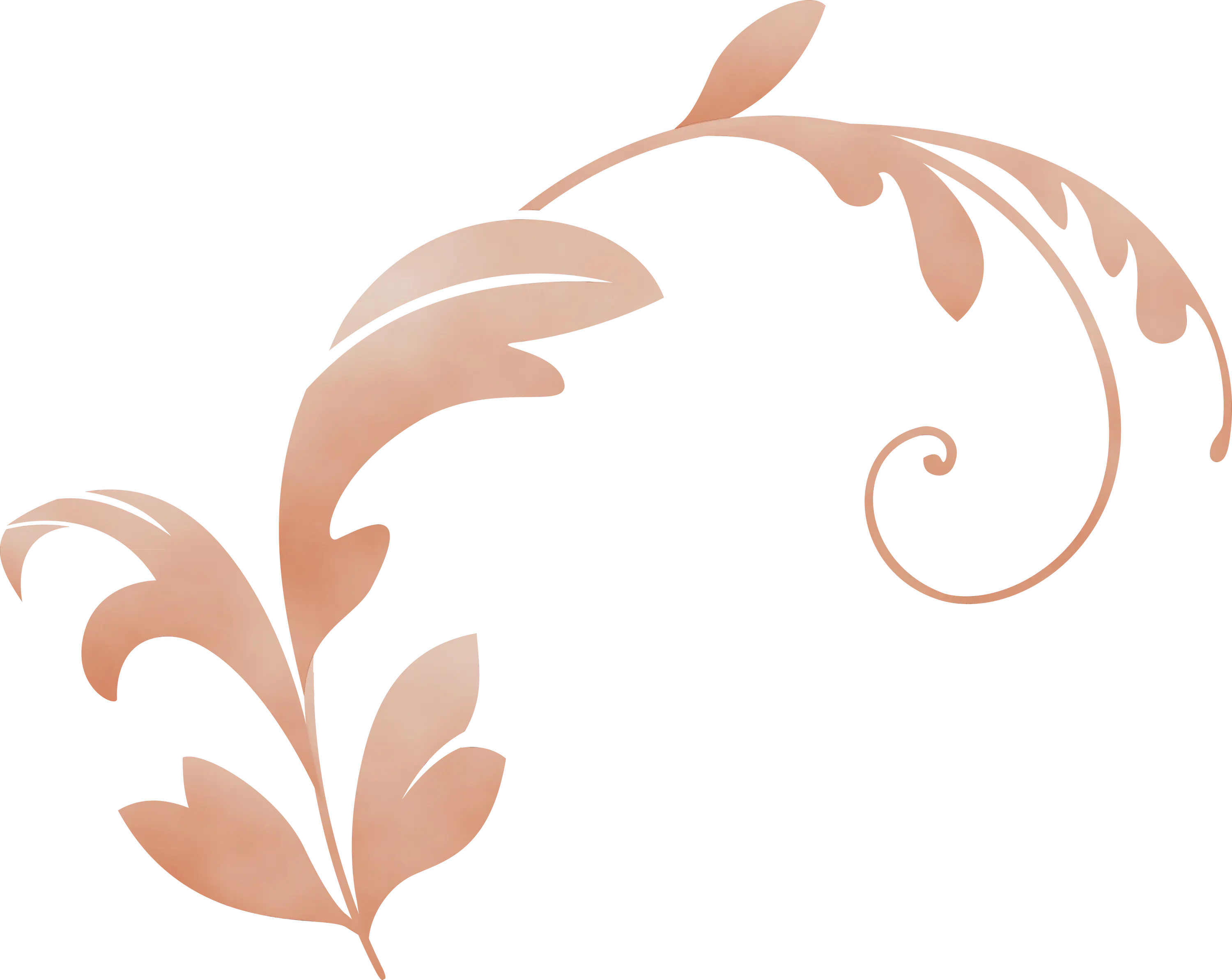 Brown Botanical Decorative Pattern