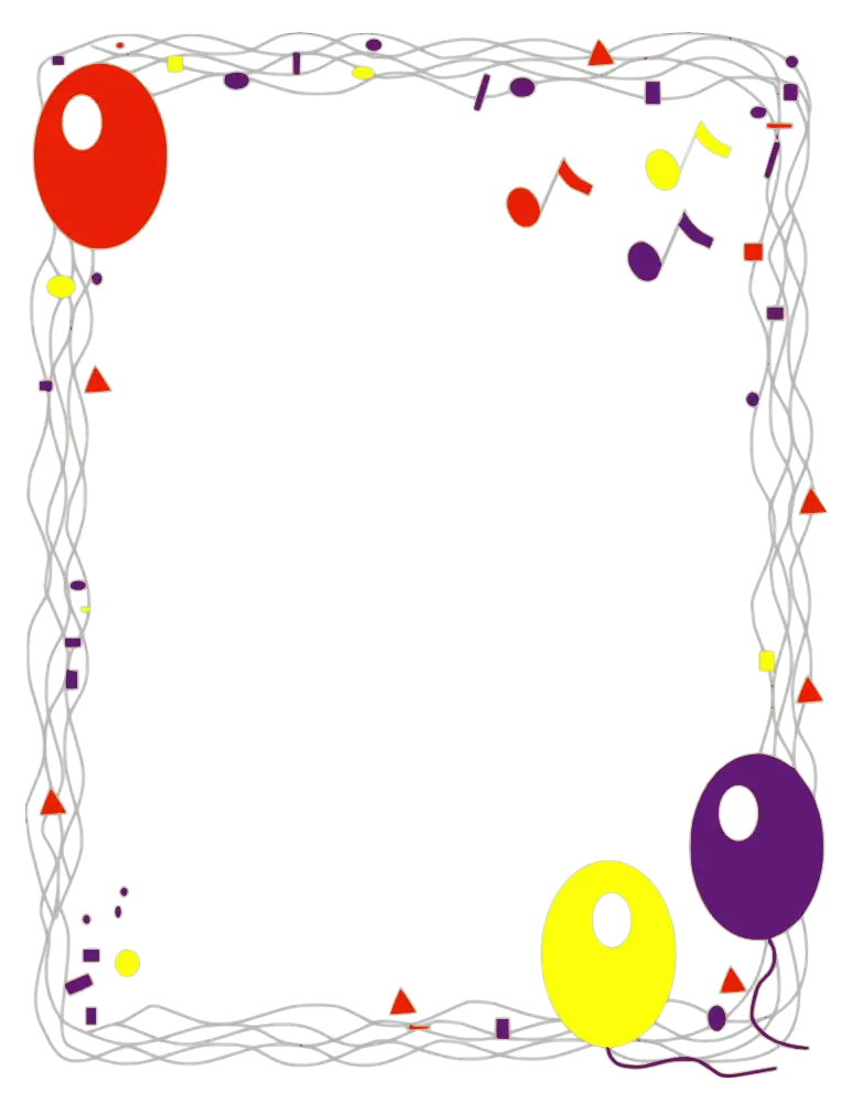 Decorative Frame with Colorful Accents