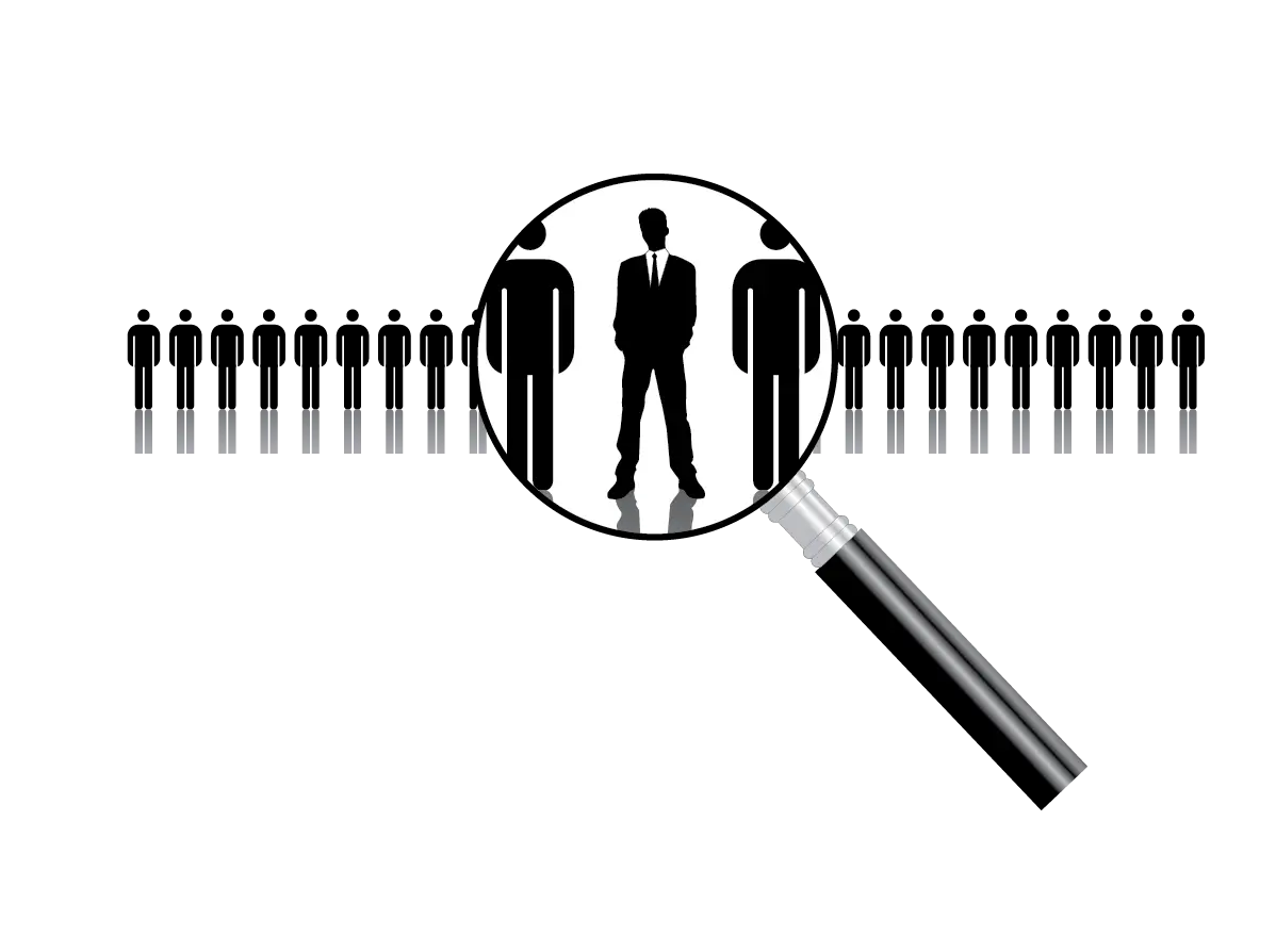 Magnifying Glass on Businessman