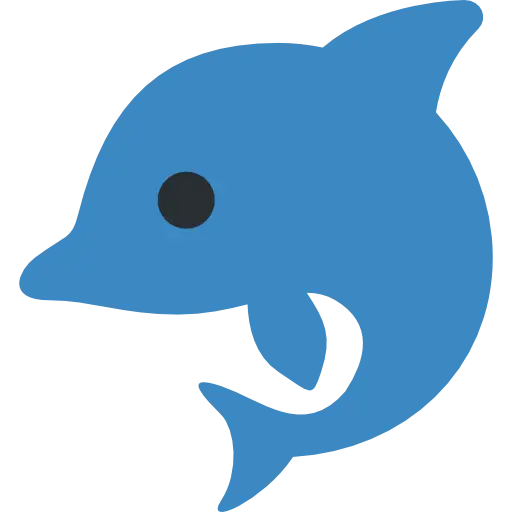 Blue Dolphin Minimal Graphic Art