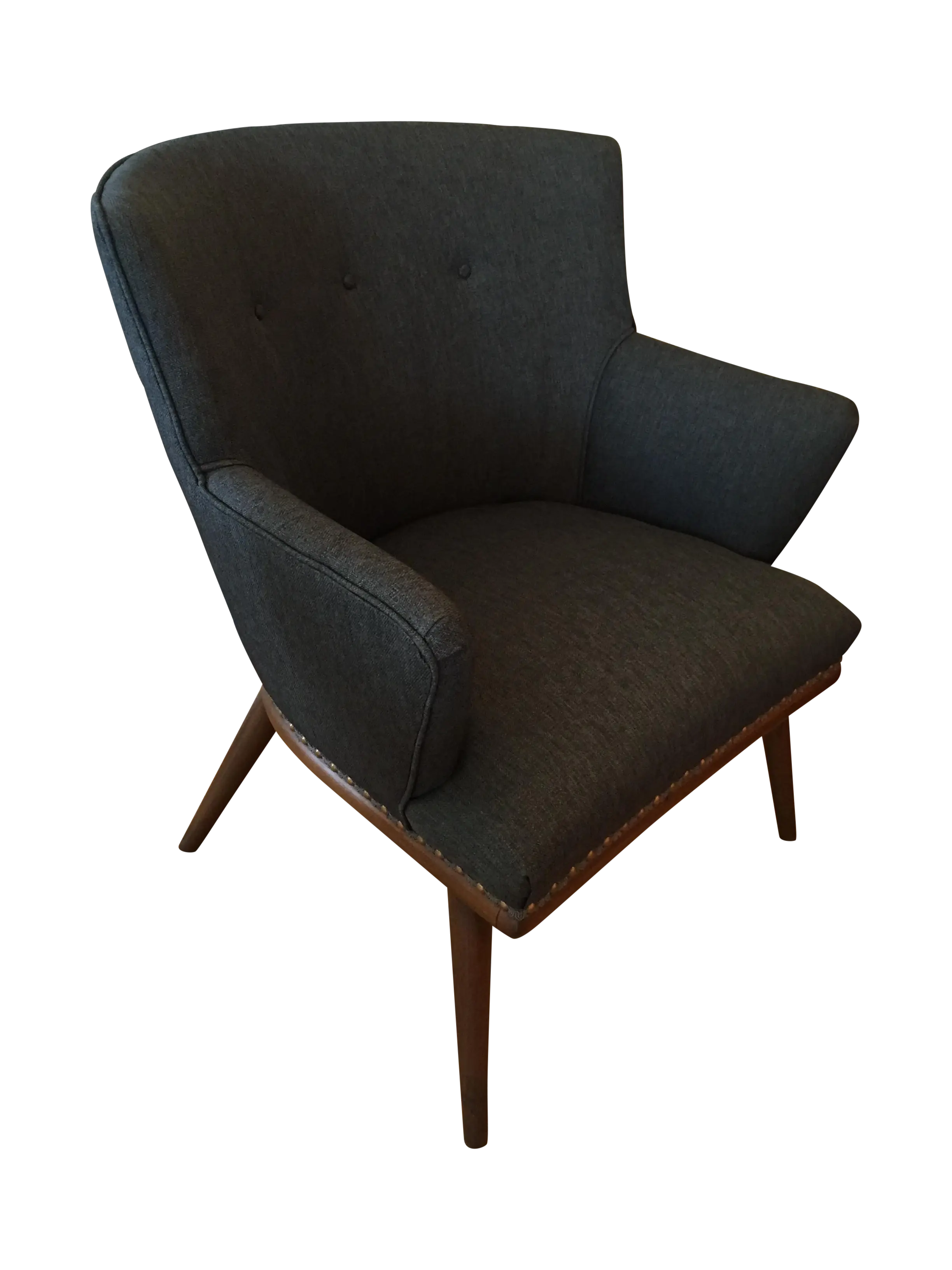 Modern Armchair with Wooden Legs
