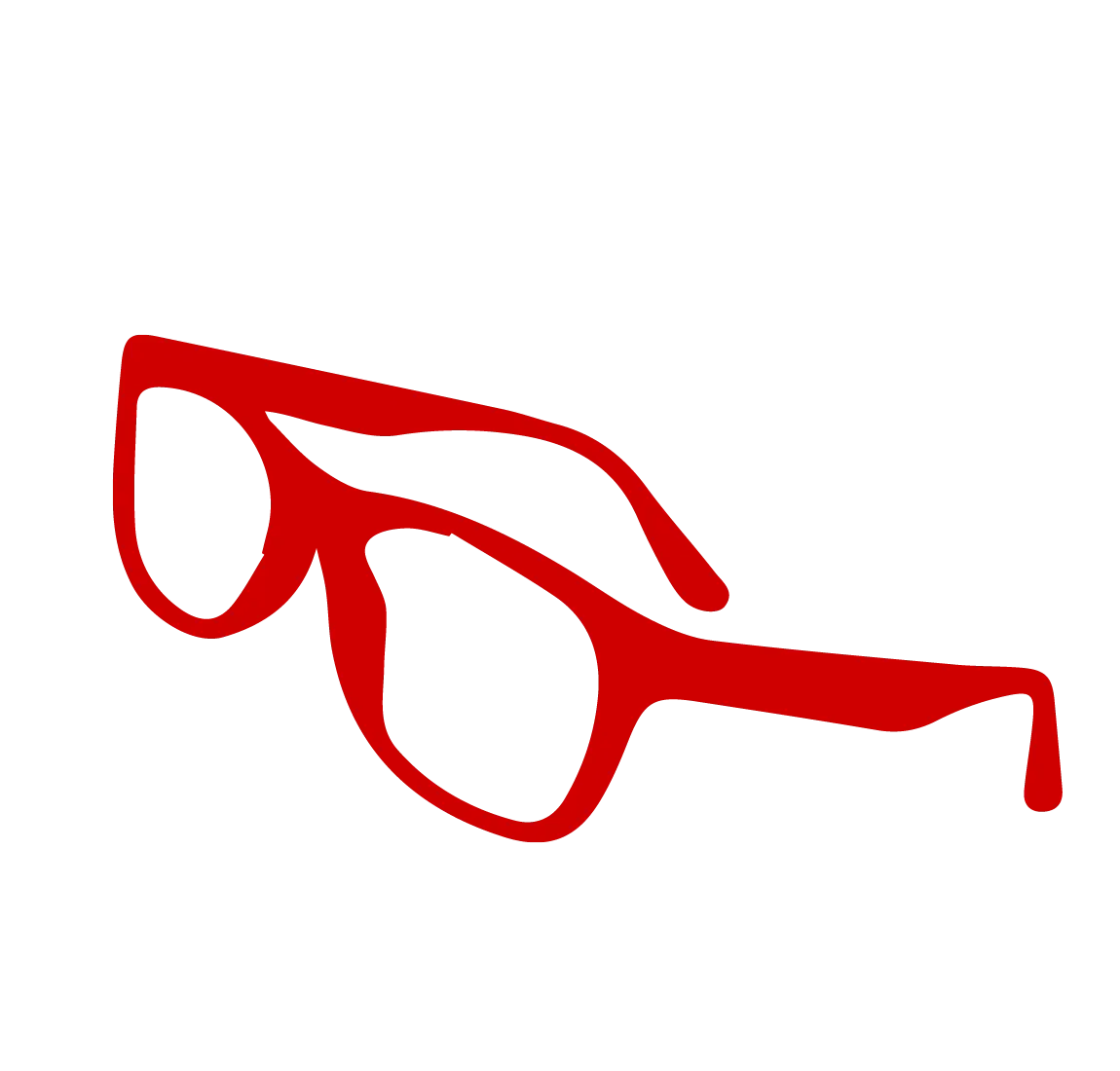 Stylish Red Eyeglasses Illustration