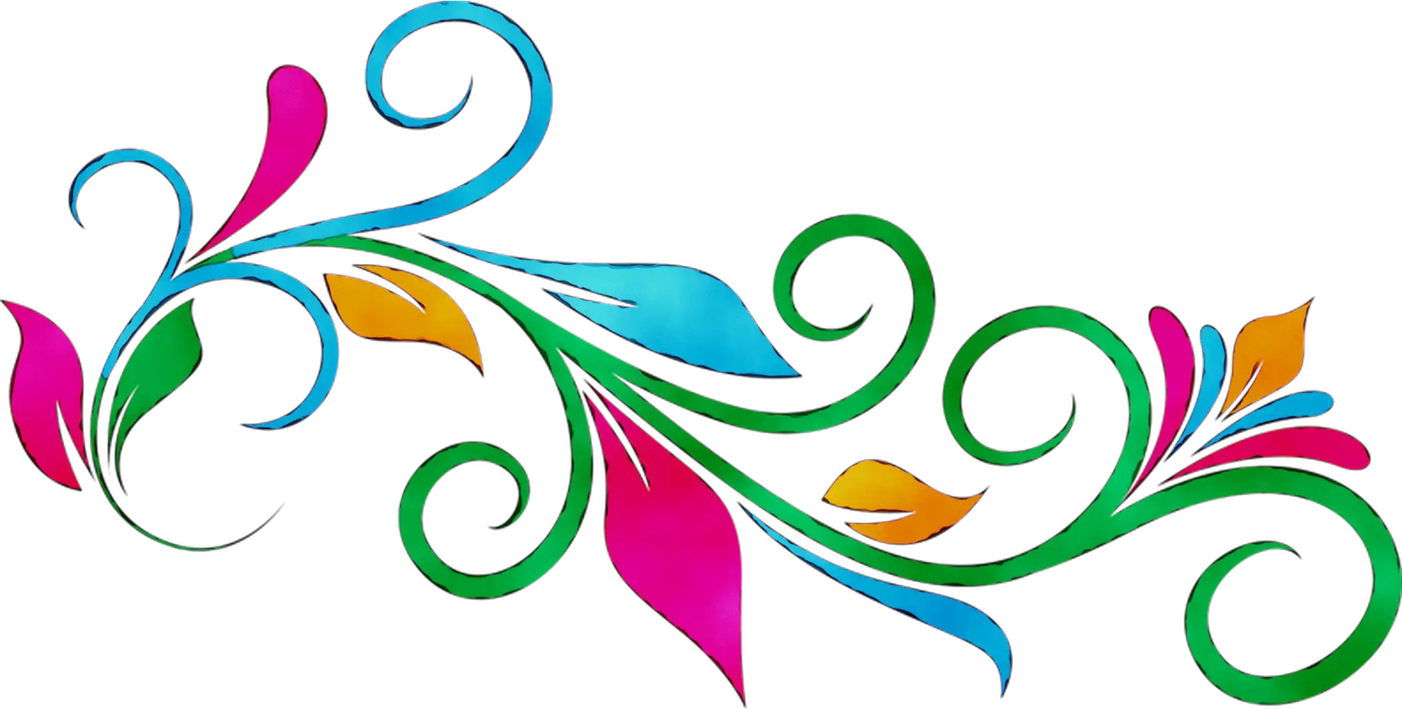 Colorful Floral Swirl Design