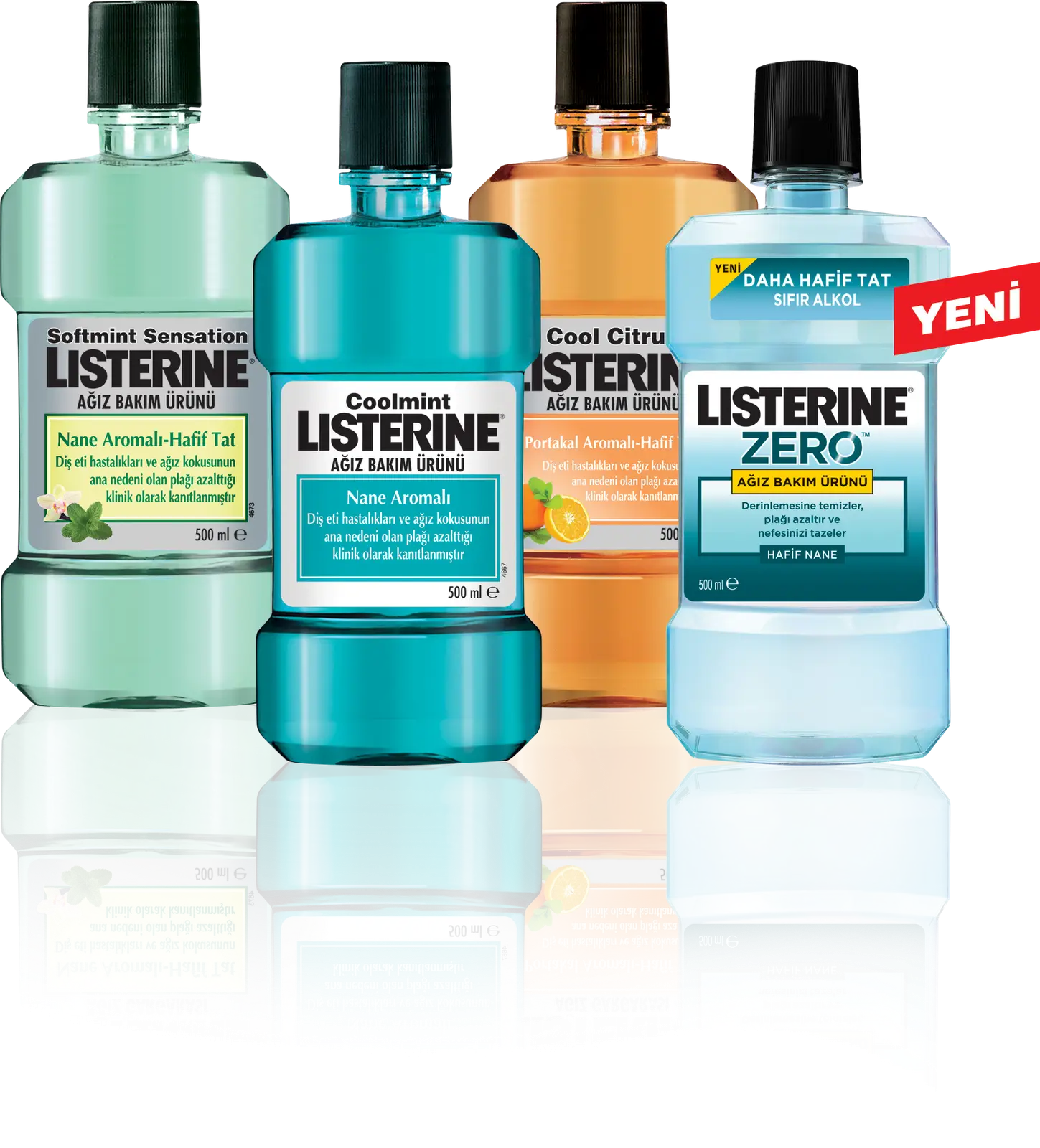 Variety of Listerine Bottles for Oral Care