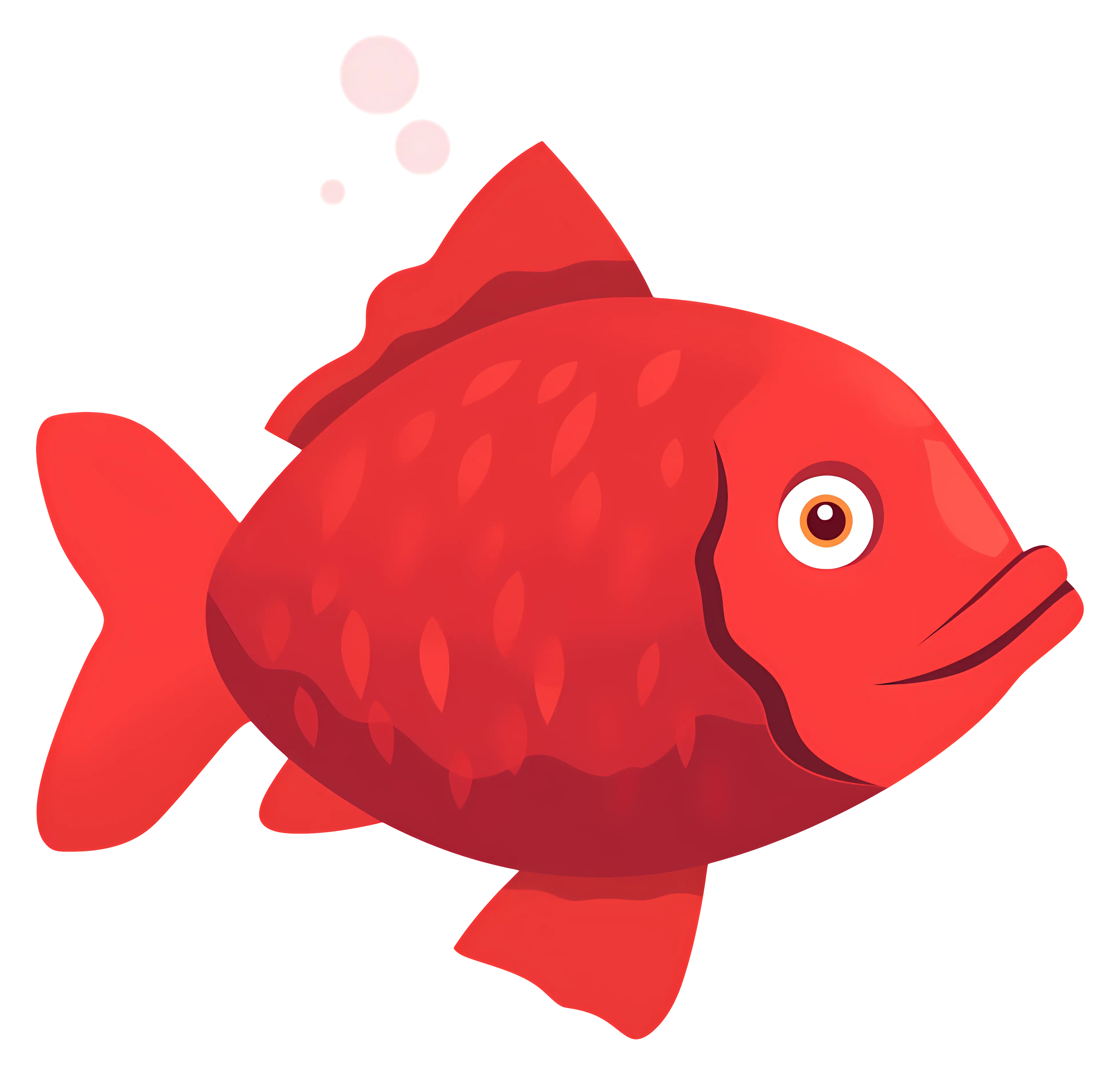 Red Fish Cartoon Illustration