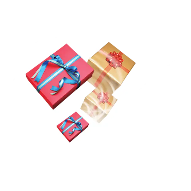 Colorful Gift Boxes with Ribbons
