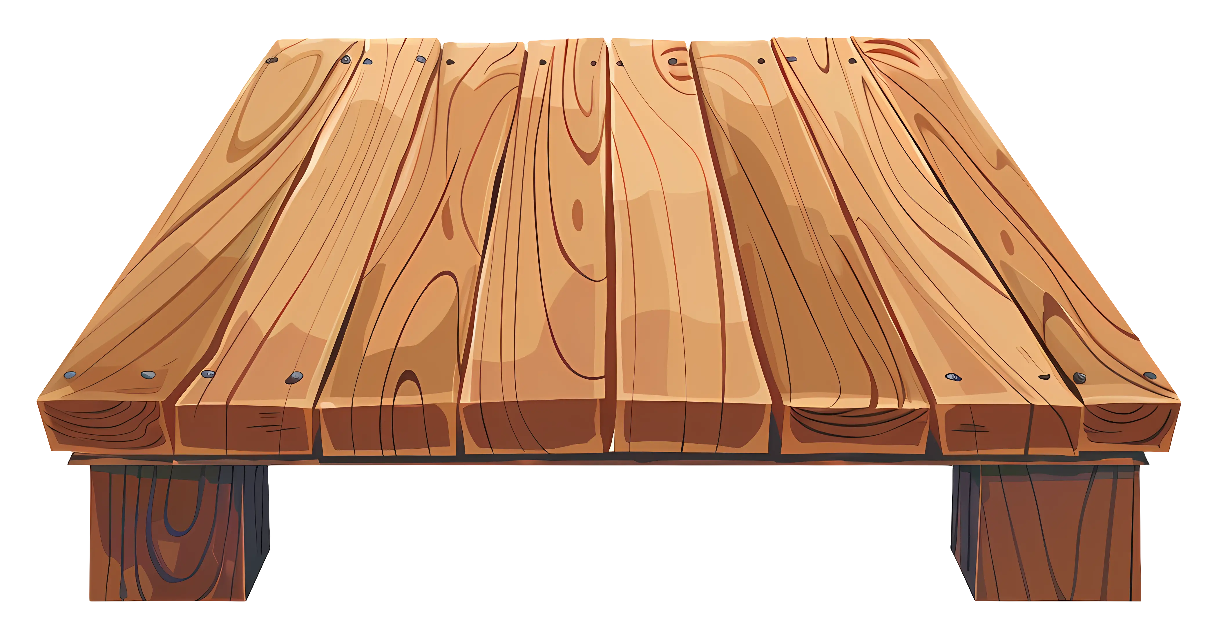 Wooden Platform with Planks