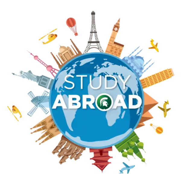 Study Abroad Concept with Global Landmarks