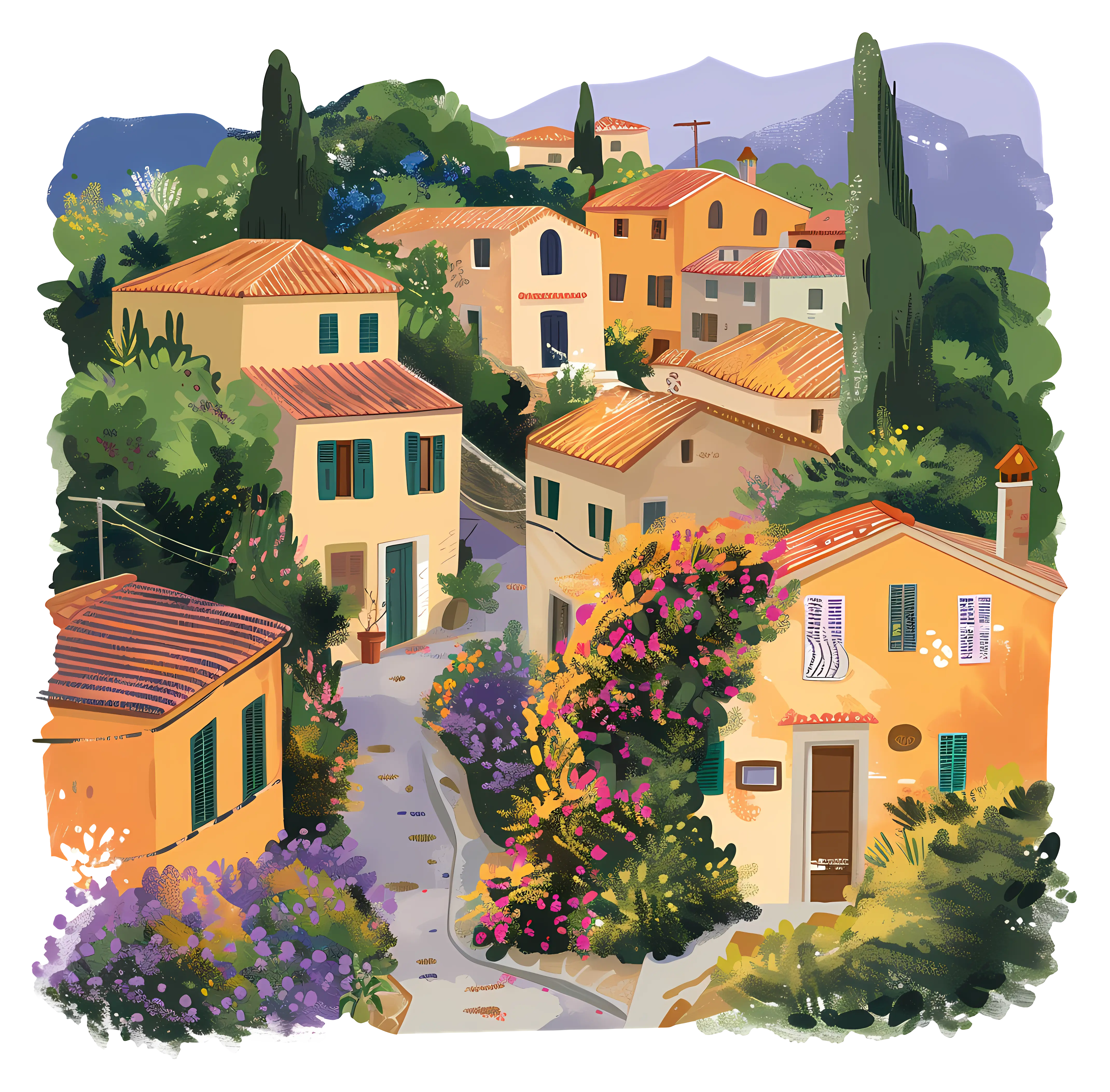 Small cute doodle house