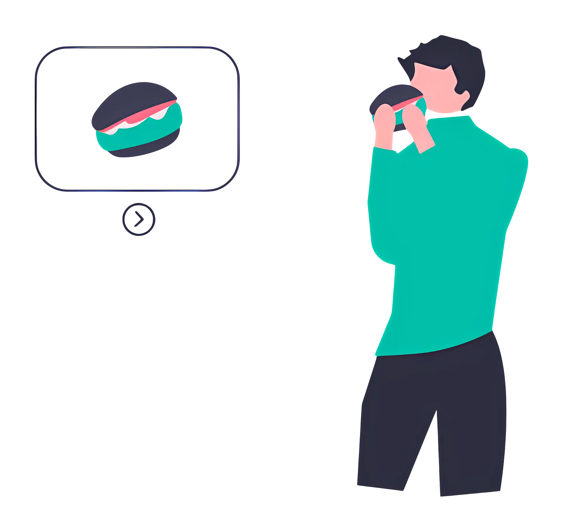 Man Eating Burger