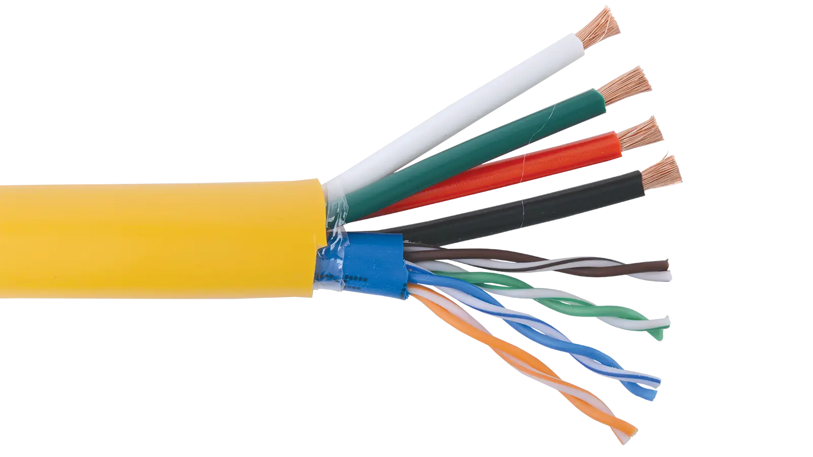 Multicolored Exposed Electrical Wires