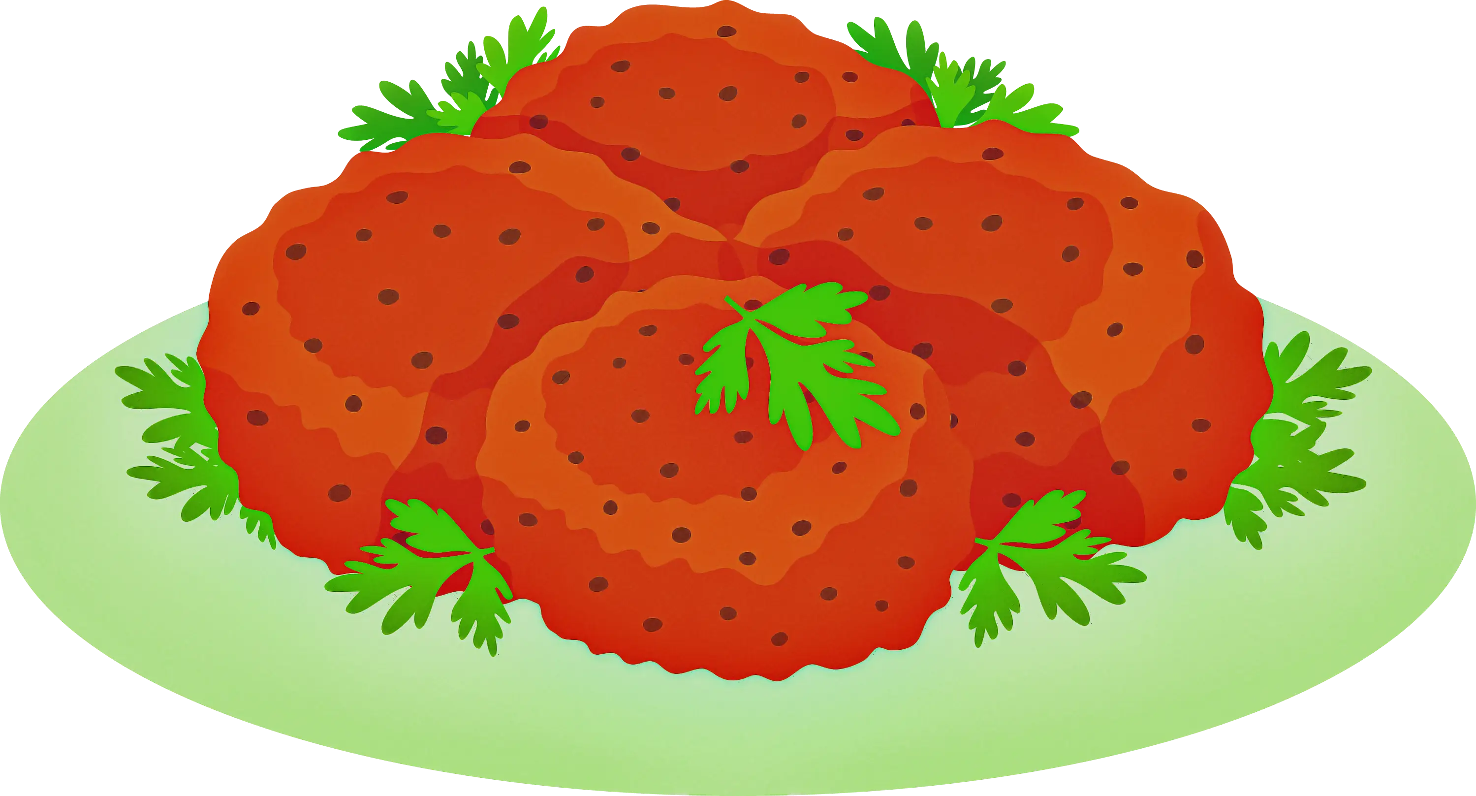 Illustration of Falafel on a Plate