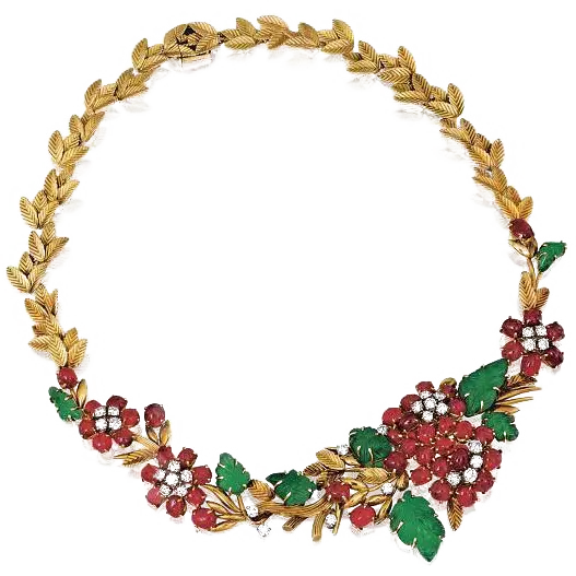Elegant Floral Gold Necklace