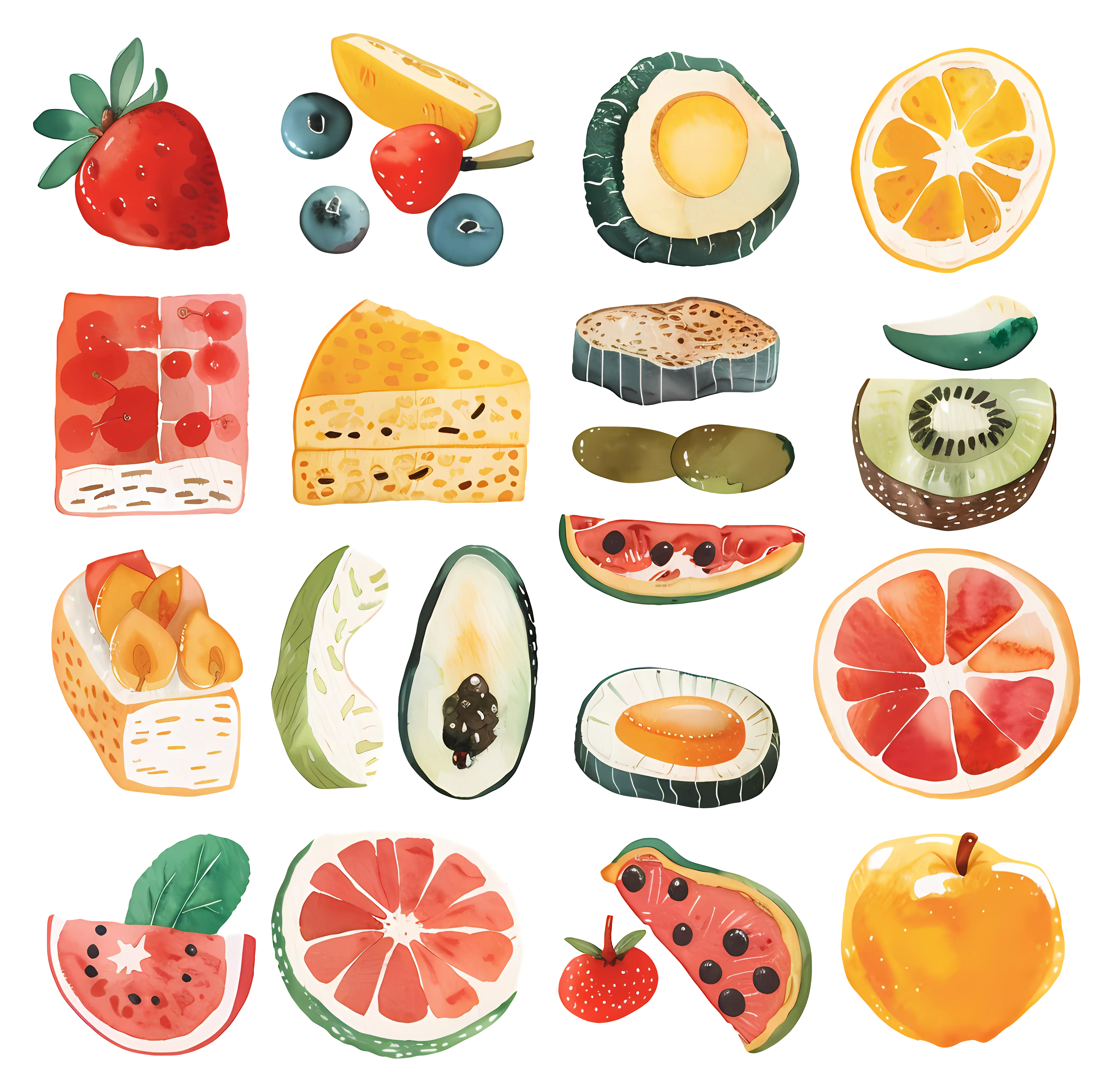 Assorted Fruits and Cheese