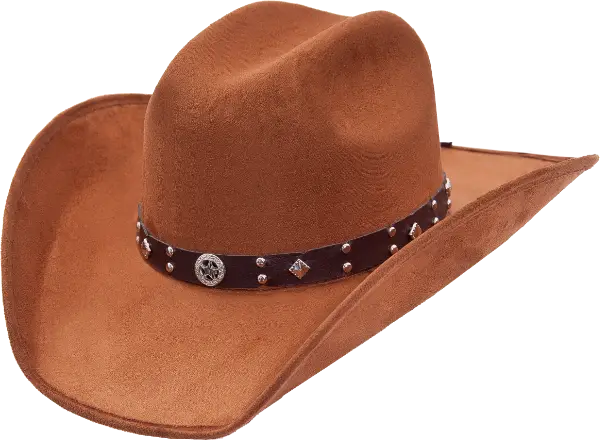 Classic Brown Cowboy Hat with Studded Decoration