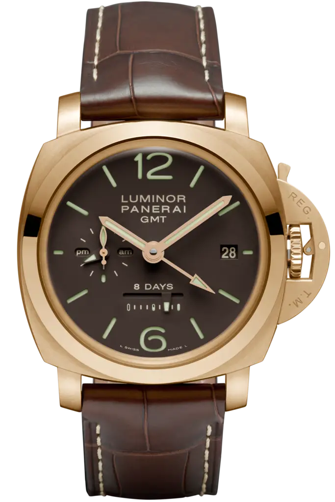 Luxury Wristwatch with Brown Leather Strap